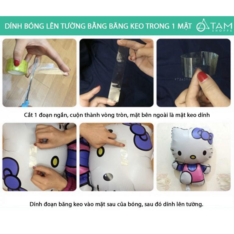 SET 5 Bong bóng trang trí hình Mèo Hello Kitty