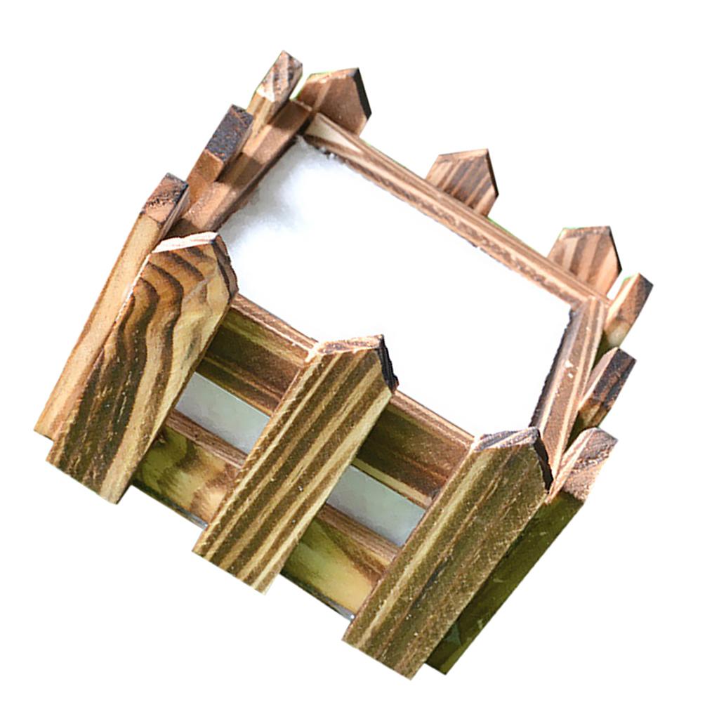 Vintage Wooden Flower Fence Storage for Home Garden Wedding Decor 10*10*7cm