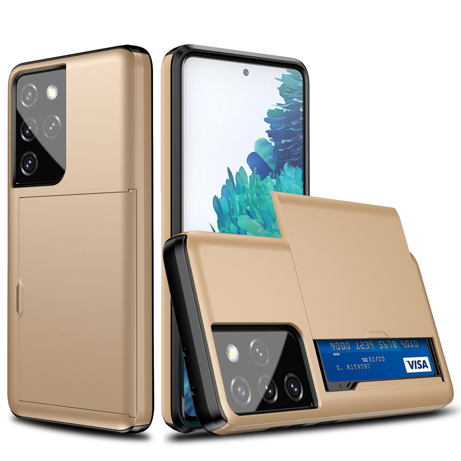 Ốp để thẻ cho Samsung S21 ultra 5G chống sốc 2 lớp