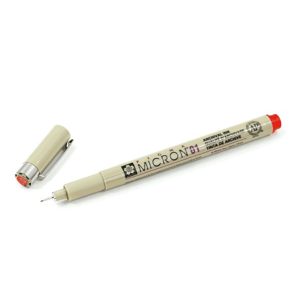 Bút Đi Nét Sakura Pigma Micron 01 XSDK01#19 - Màu Đỏ