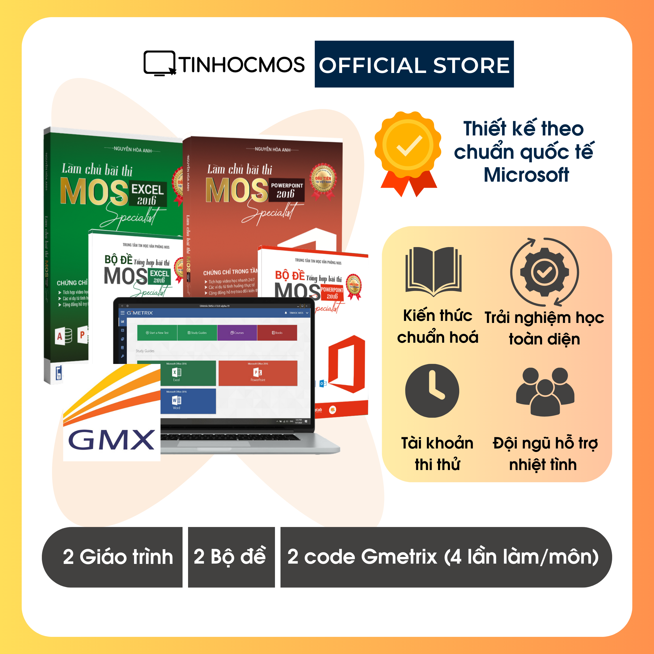 Sách - Combo 2 môn Chinh phục chứng chỉ MOS Excel Powerpoint 2019 Associate Specialist (Kèm Video bài giảng) - Luyện thi chứng chỉ MOS - tinhocmos