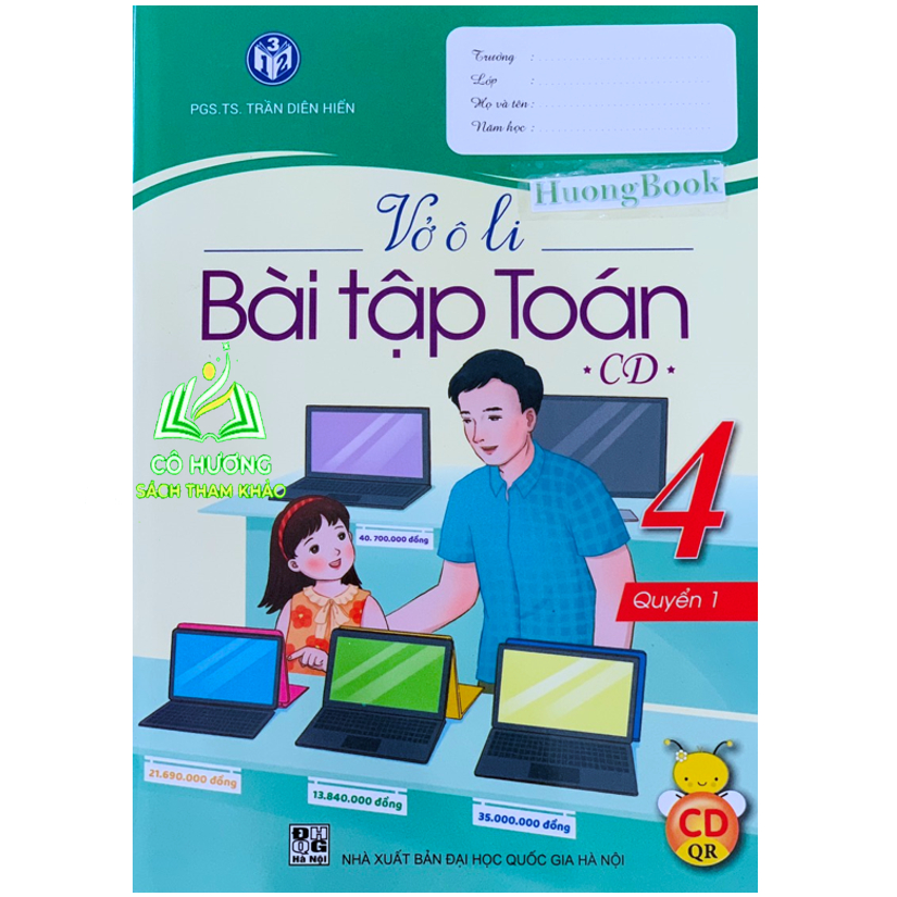 Sách - Vở ô li bài tập toán 4 - quyển 1  - 2023