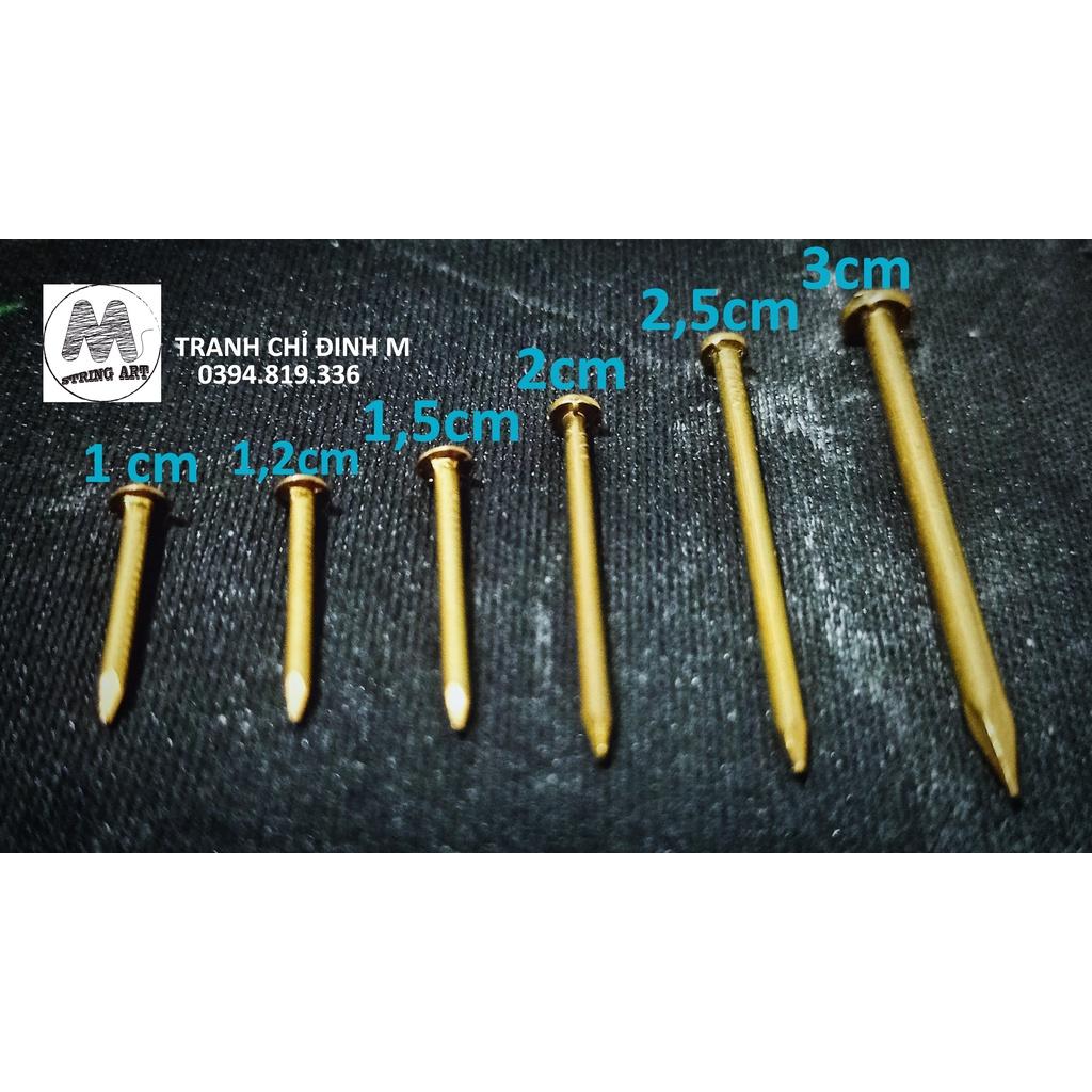 ĐINH ĐỒNG 25MM nguyên chất 100gr = 310 cây GIÁ niêm yết, đinh làm tranh đinh chỉ