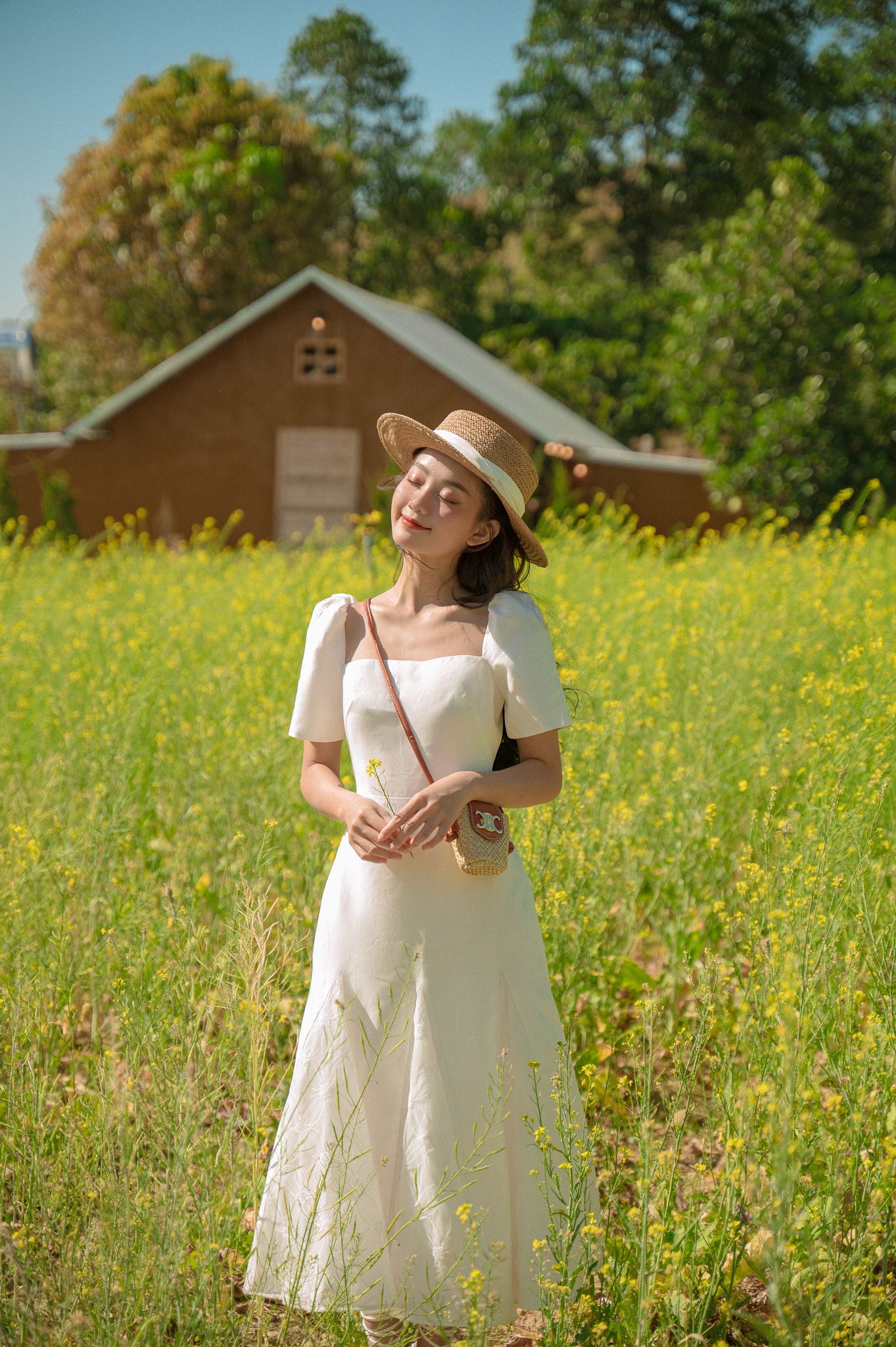 OLV - Đầm Nina Square Neck Dress