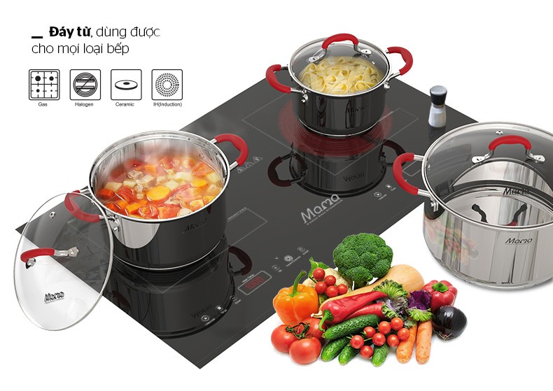 Bộ nồi inox 5 đáy SUNHOUSE SHG2503MSD - Hàng chính hãng