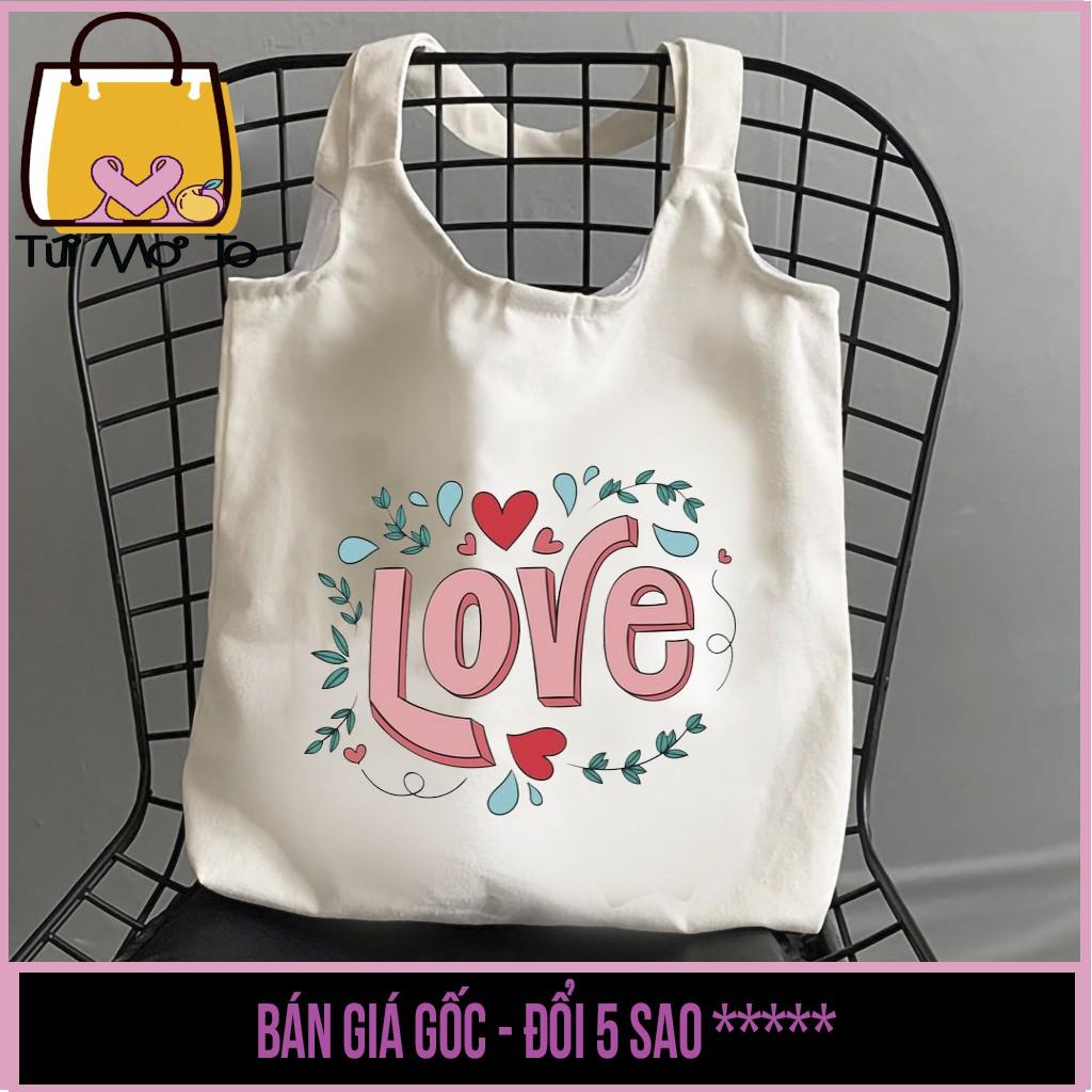 Túi tote in những câu quote động lực - túi vải túi canvas quai tròn có khóa kéo - Túi Mơ To Store