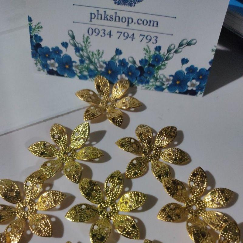 10 hoa mạ vàng cao cấp size 3.5cm