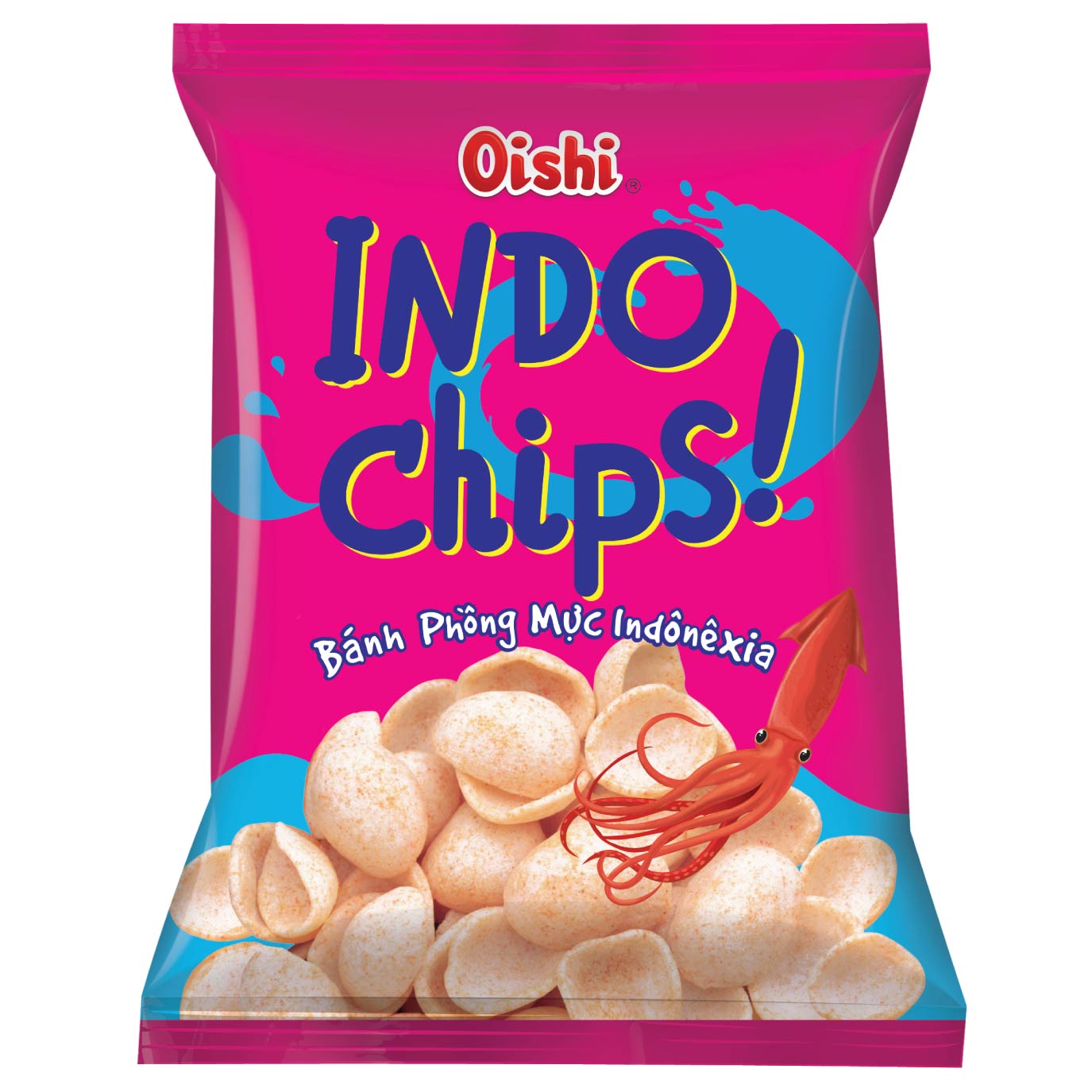 Combo 12 gói Oishi Snack Phồng Mực Indochips