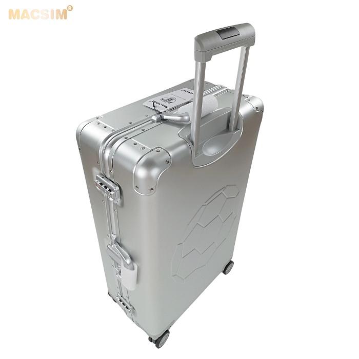 Vali hợp kim nhôm nguyên khối MS1313 Macsim cao cấp màu bạc cỡ 28inches