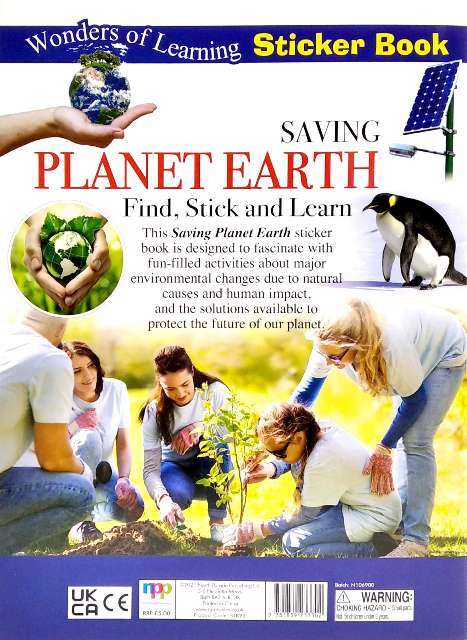 Wonders Of Learning - Sticker Book - Saving Planet Earth