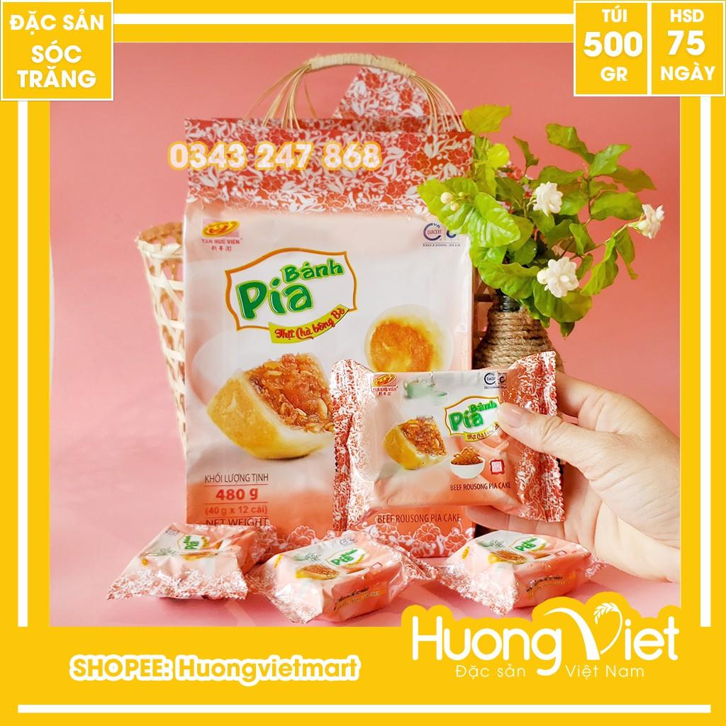 Bánh pía thịt chà bông bò Tân Huê Viên 500G, bánh pía mini sóc trăng