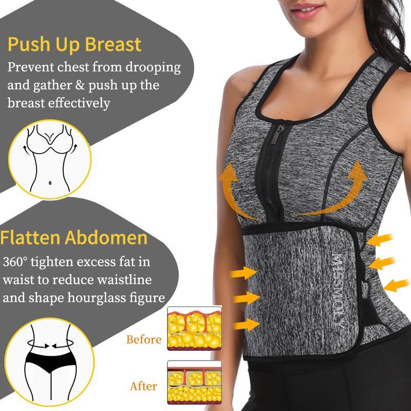 Phụ Nữ Neoprene Eo Huấn Luyện Mồ Hôi Xông Hơi Phù Hợp Với Vòng Eo Cincher Giảm Béo Áo Vòng Dây Có Thể Điều Chỉnh Tông Đơ Cắt Dây Bể Định