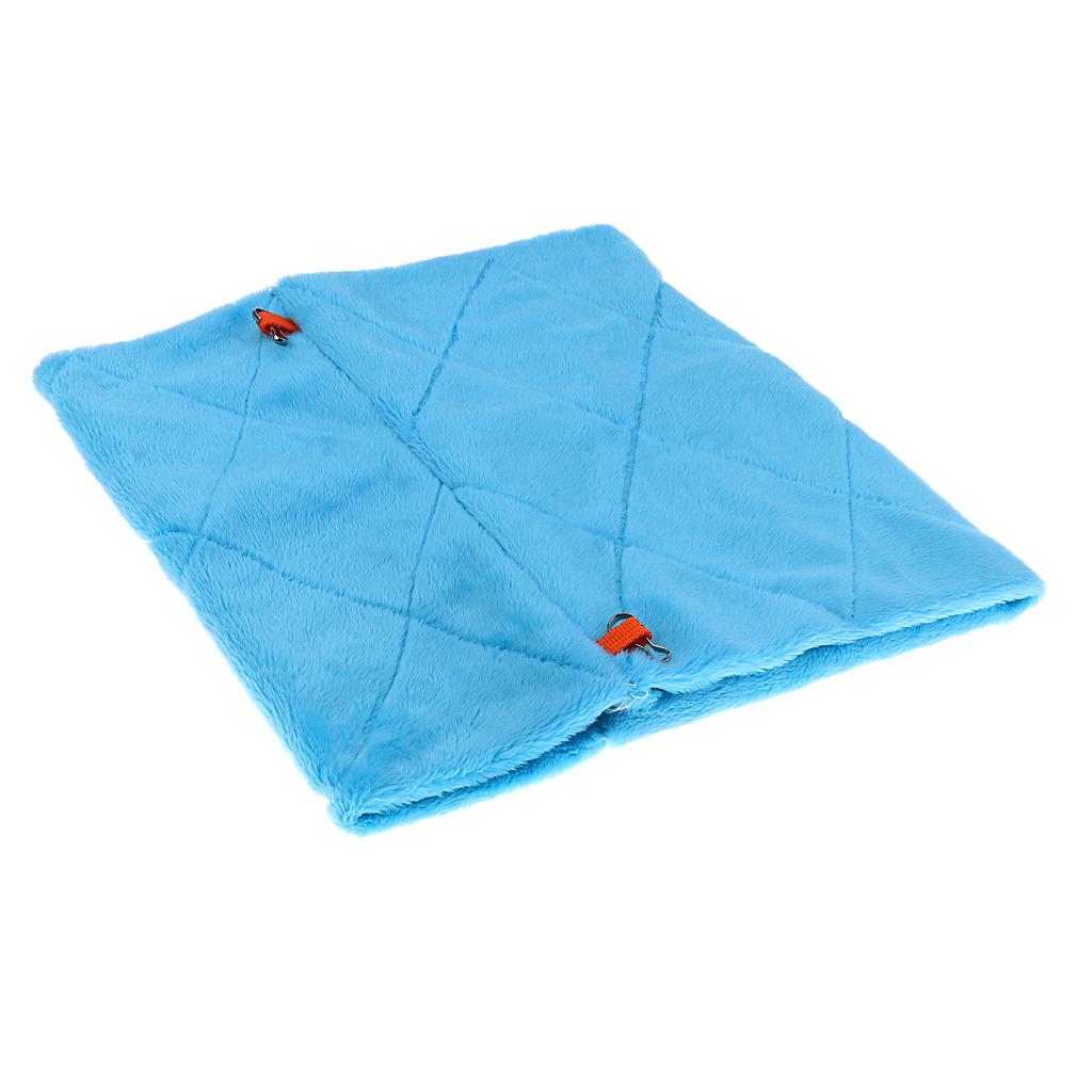 Blue Bird Hammock Hanging Cave Cage Plush Snuggle Hut Tent Bed Parrot Toy S