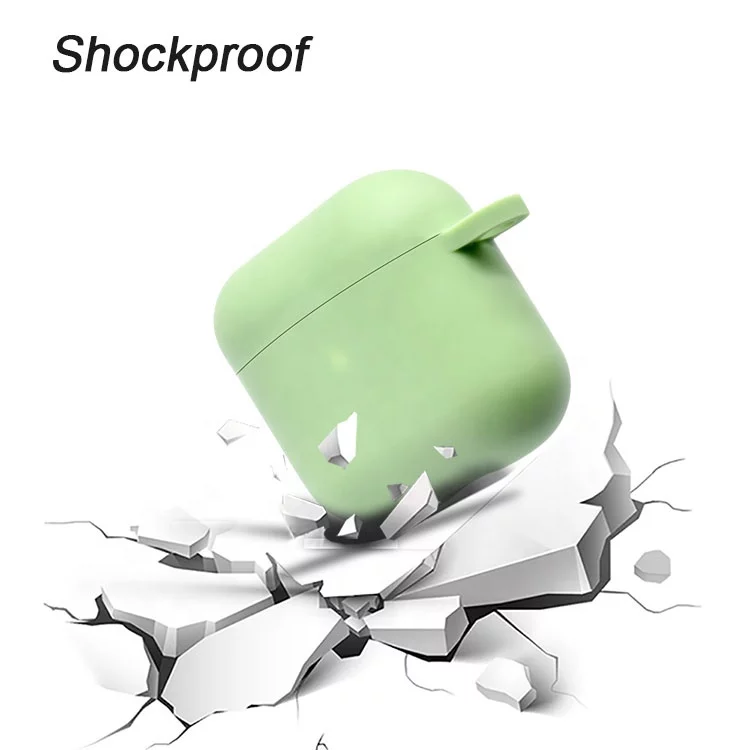 Case Trơn Bảo Vệ Cho Airpods 1,2 - Vỏ Đựng Tai Nghe, Ốp Silicon Dẻo Chống Va Đập, Nhiều Màu