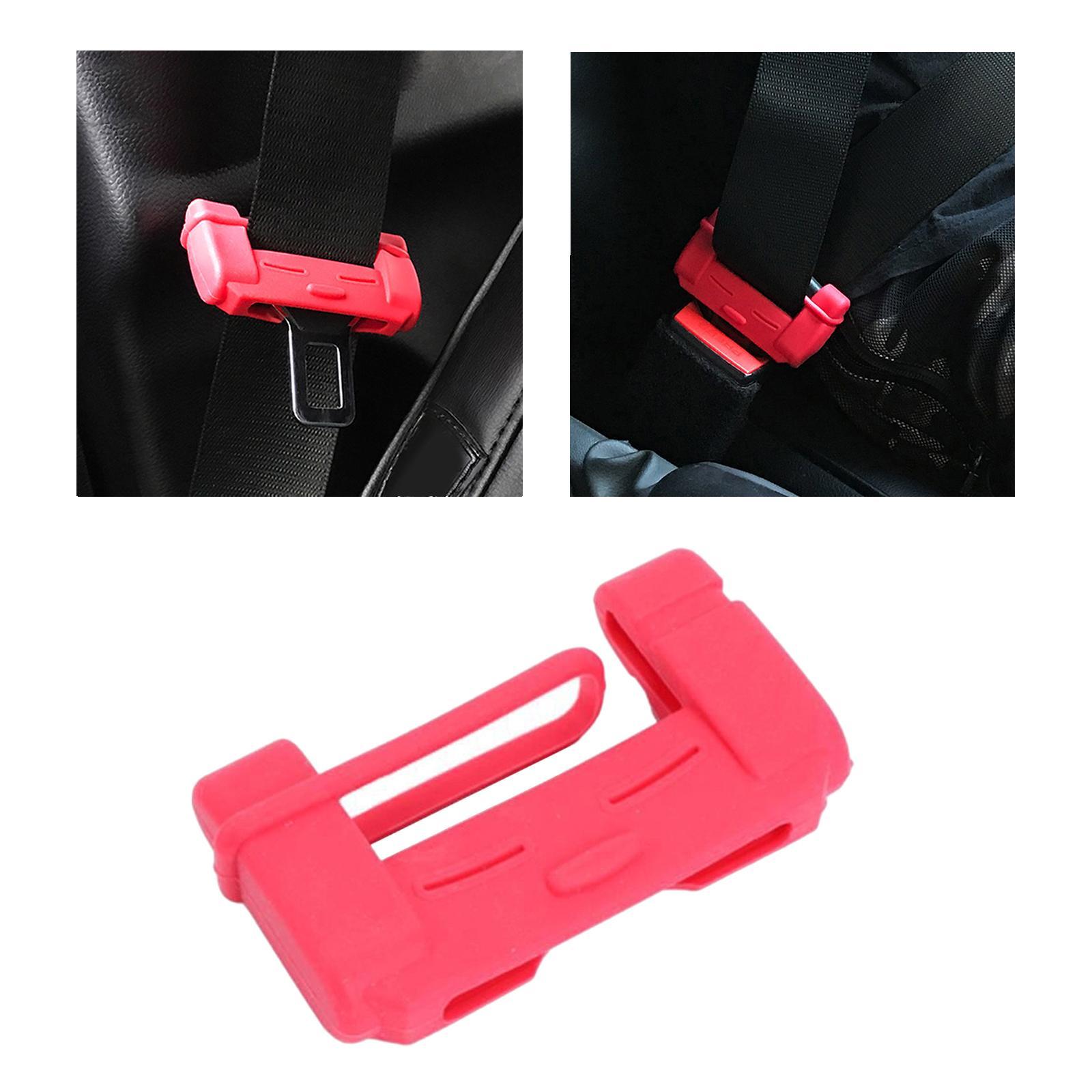 Car Belt Buckle Cover Anti Scratch Interior Accessories Red