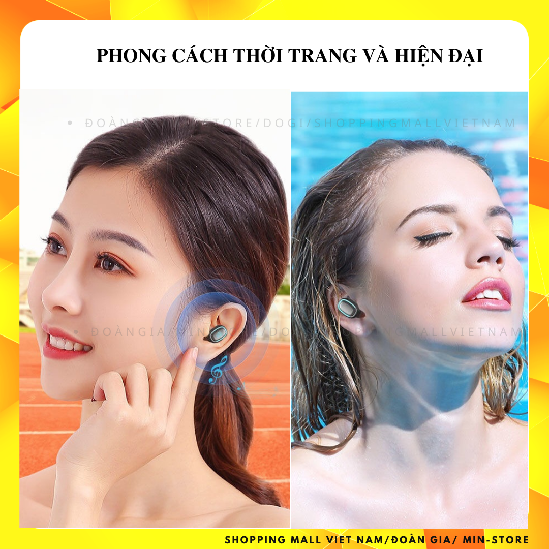 Tai nghe thời trang không dây F9-6 TWS công nghệ Bluetooth 5.1 cảm biến chạm , màn hình Led hiển thị % pin