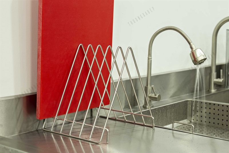 Kệ Inox Để Thớt - Nắp Nồi Tiện Dụng 27cm x 27cm x 25cm