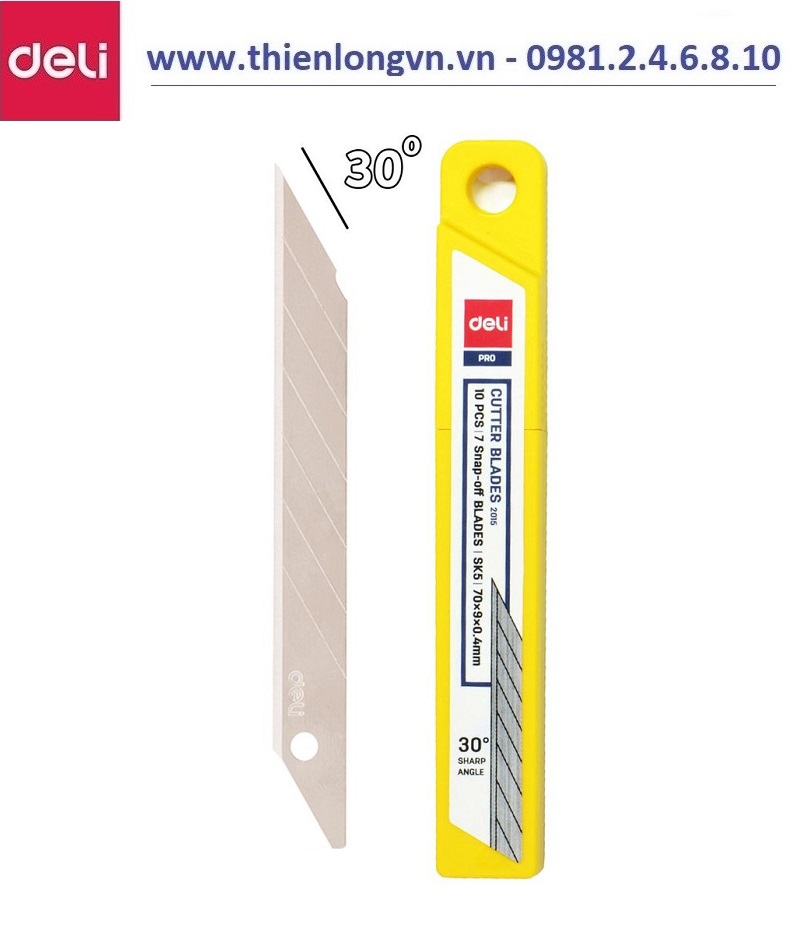 Lưỡi dao trổ 30 độ Deli 2015