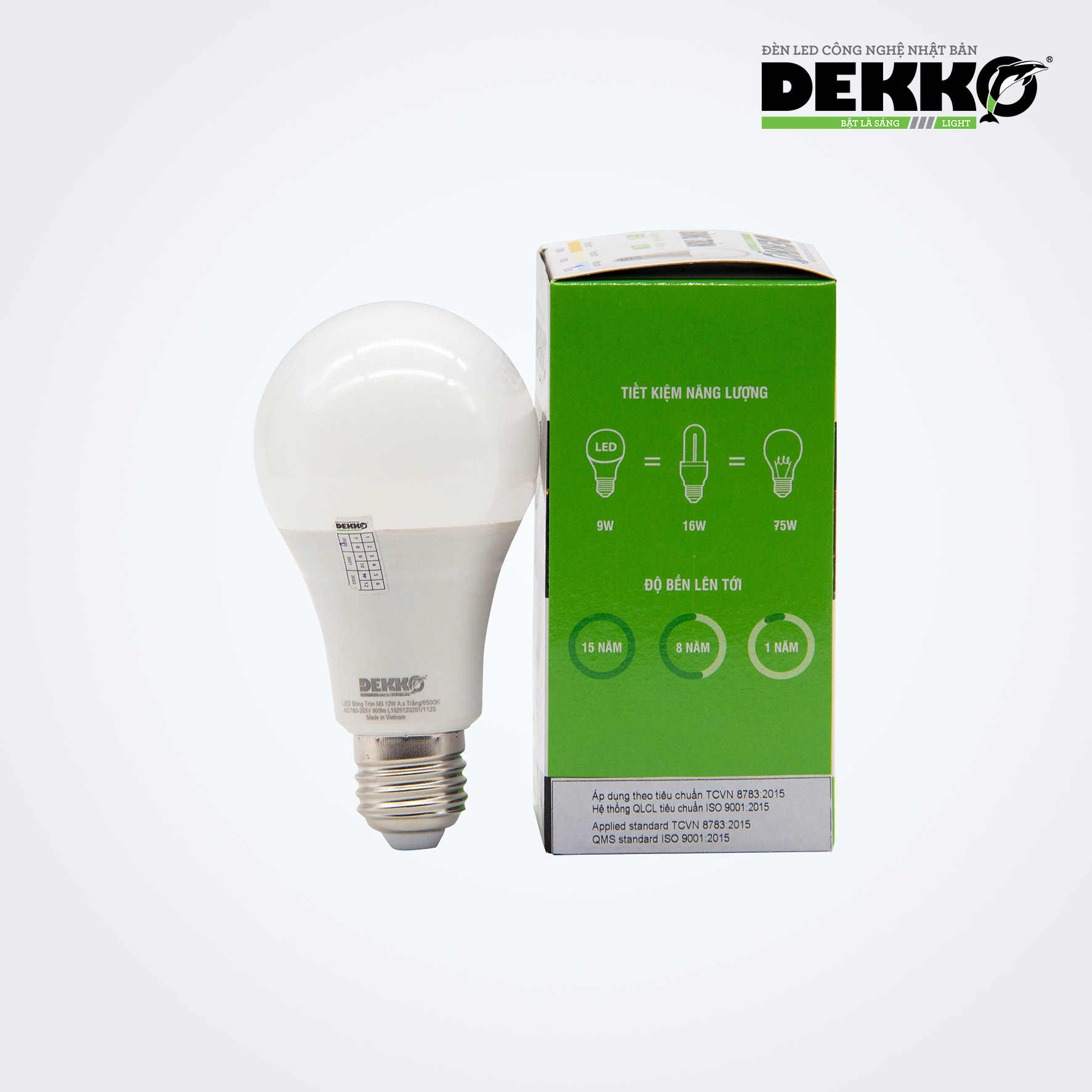 BÓNG ĐÈN LED TRÒN 2203 DEKKO SIÊU TIẾT KIỆM ĐIỆN - ĐỘ BỀN LÊN TỚI 15 NĂM