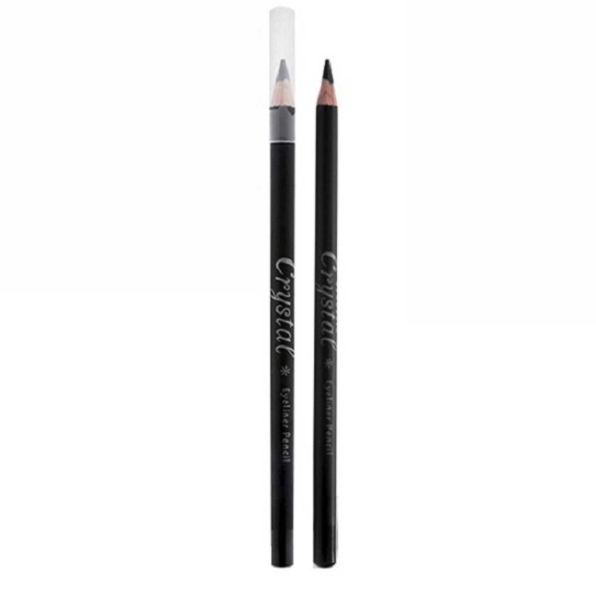 Combo Chì kẻ mí mắt màu đen Crystal Eyeliner Pencil - Chì kẻ chân mày không lem Crystal Auto Eyebrow Pencil (nhiều màu)