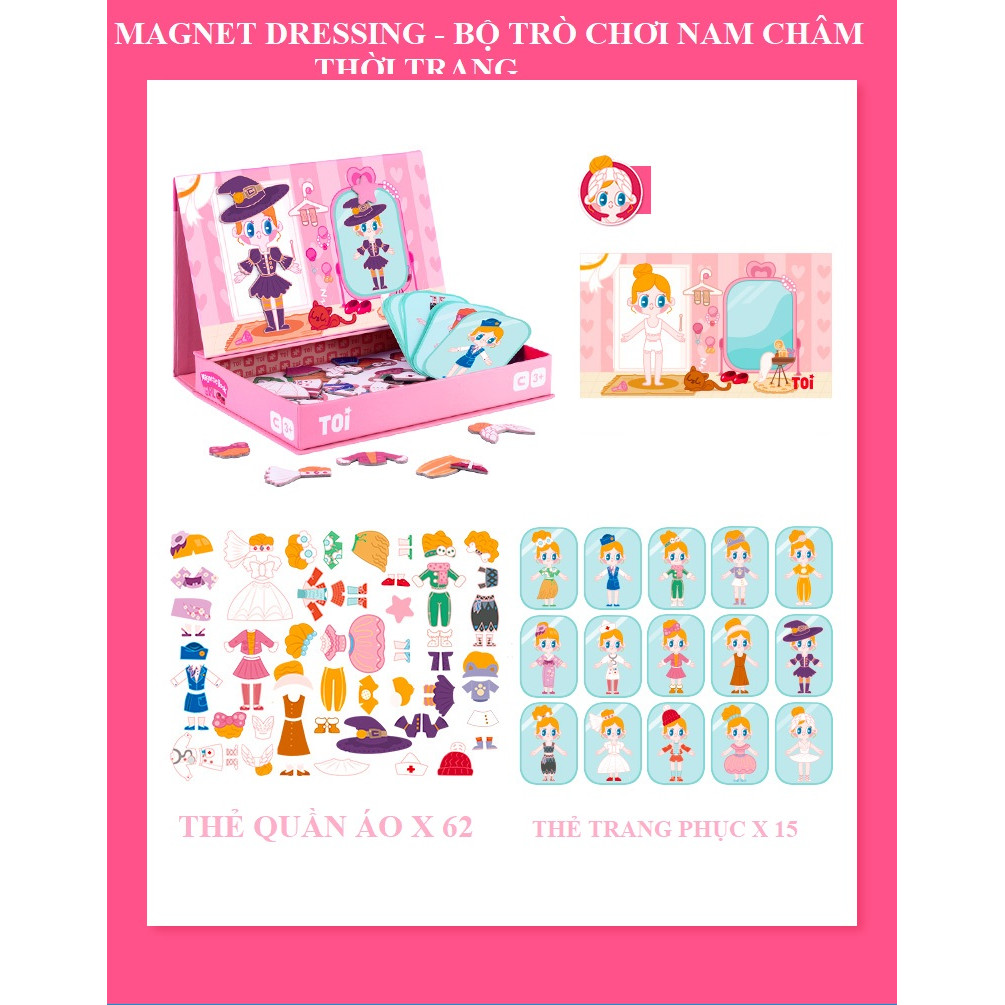 XẾP HÌNH NAM CHÂM HÃNG TOI CHỦ ĐỀ CÔ GÁI MAGNET PUZZLE GIRL