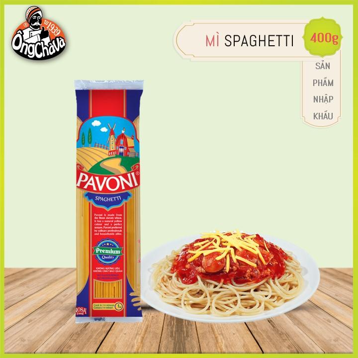 Mì Ý Pavoni 400gram 100% lúa mì nguyên chất (Pavoni Spaghetti)