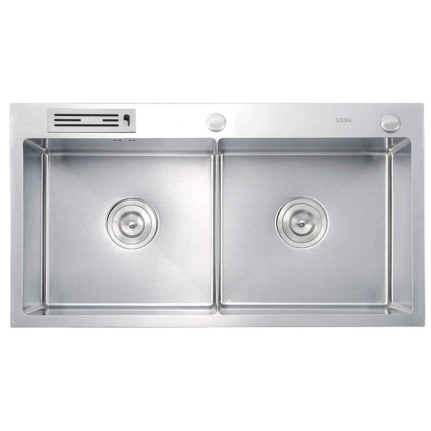 Chậu rửa chén Handmade Inox SUS 304 Eurolife EL-C21 (Trắng bạc)