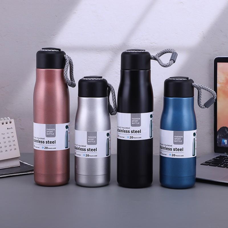 [GDSG233] Bình giữ nhiệt nóng lạnh 500ml, bình đựng nước inox 304, kèm quai xách tiện lợi