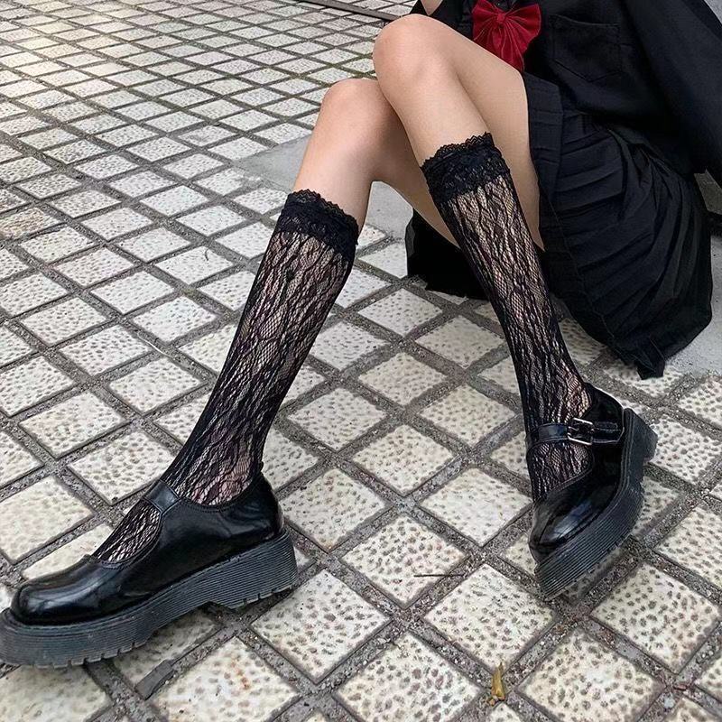 Tất lưới phong cách Lolita hoạ tiết độc đáo cá tính hàng Quảng Châu cao cấp