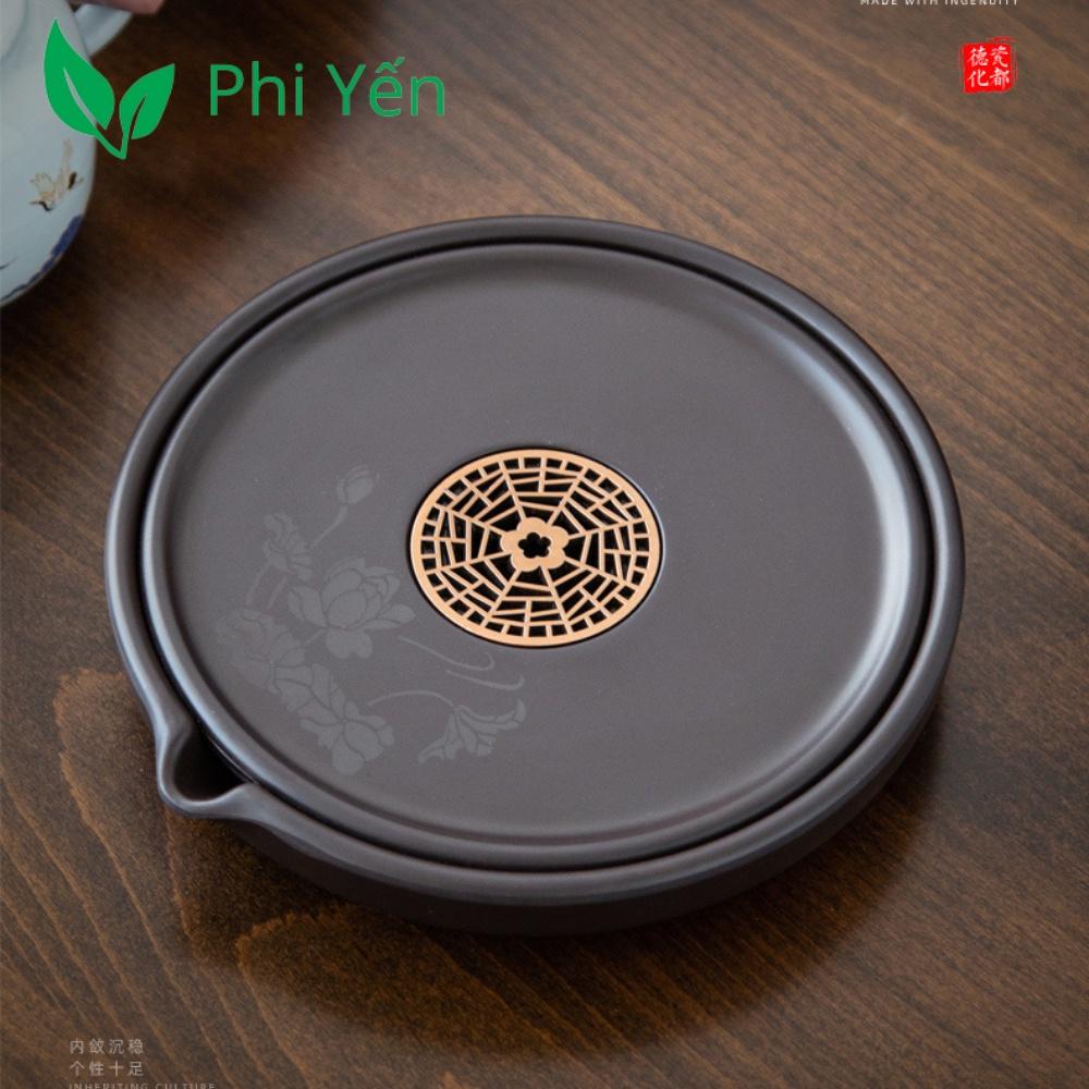 Thuyền trà Dưỡng Ấm Tử Sa, Đế kê lót ấm chén Bakelite Khay phíp