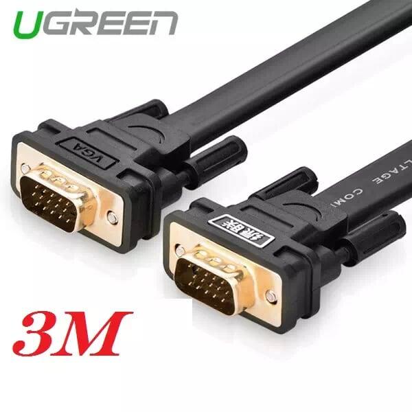 Ugreen UG11667VG105TK 3M màu Đen Cáp tín hiệu 2 đầu VGA cáp dẹt - HÀNG CHÍNH HÃNG