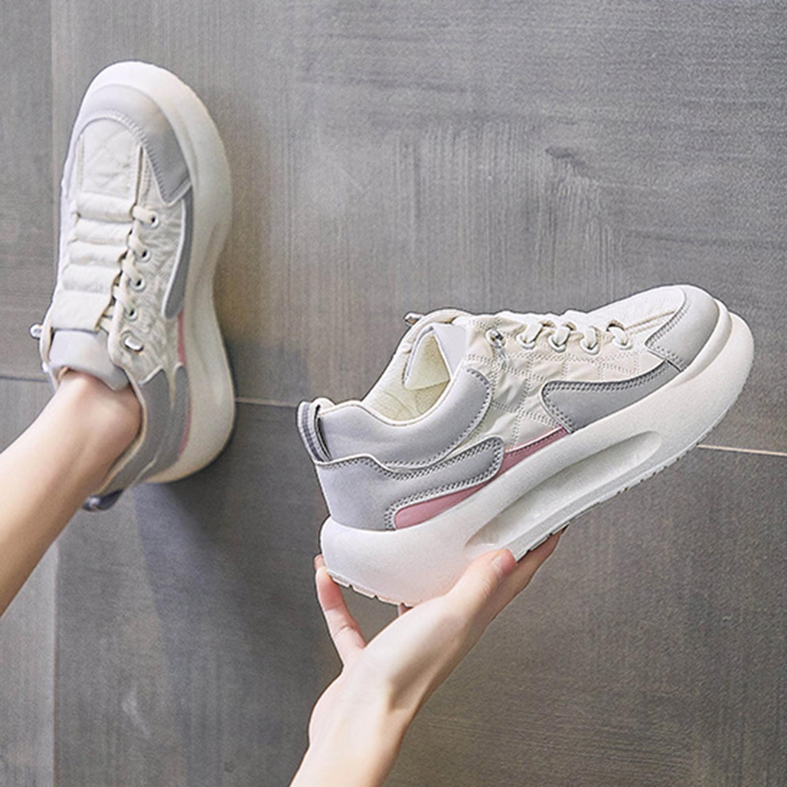Women Casual Shoes Trainers Fashion Comfortable Lightweight Lace up Sneakers for Camping