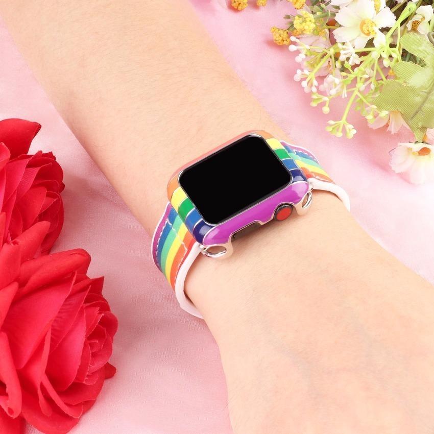 Vỏ Bảo Vệ Mặt Đồng Hồ Iwatch 38mm 40mm 42mm 44mm Nhiều Màu