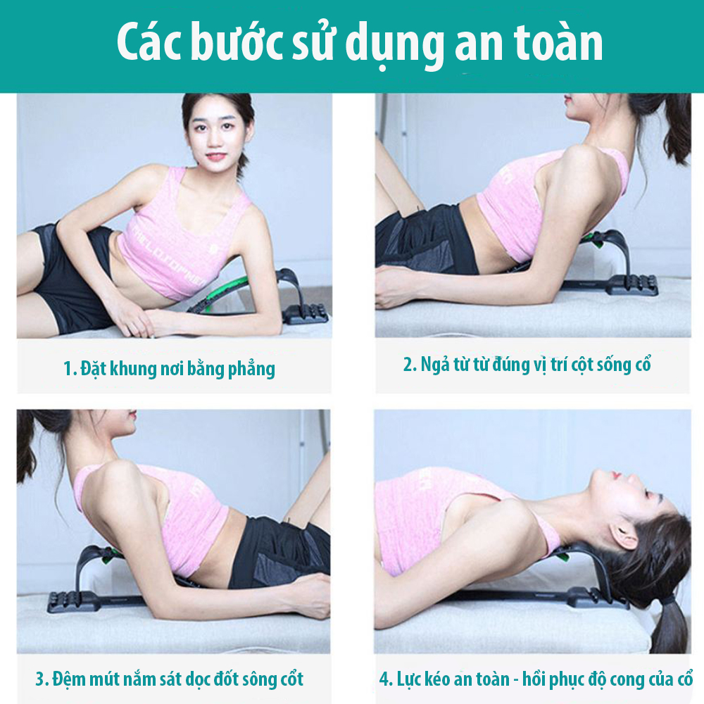 Khung nắn chỉnh cổ - Phiên bản mới chuẩn điện từ - Hỗ trợ thoát vị đĩa đệm, thoái hóa, đau mỏi vùng cổ, vai gáy (Giao màu ngẫu nhiên) - Hàng Chính Hãng