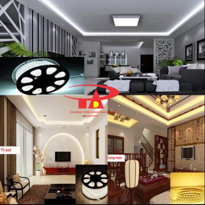 Đèn led dây 2835 màu trắng cuộn 100m - Led cuộn 100m 2835 trắng