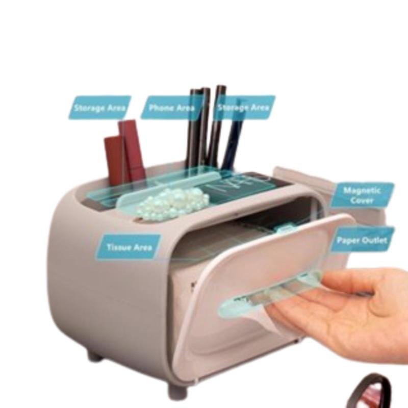Hộp đựng giấy vệ sinh - có kệ để điện thoại tiện ích Hình Tivi- Nhựa PP Kích thước: 20.5 * 11.5 * 15.5cm