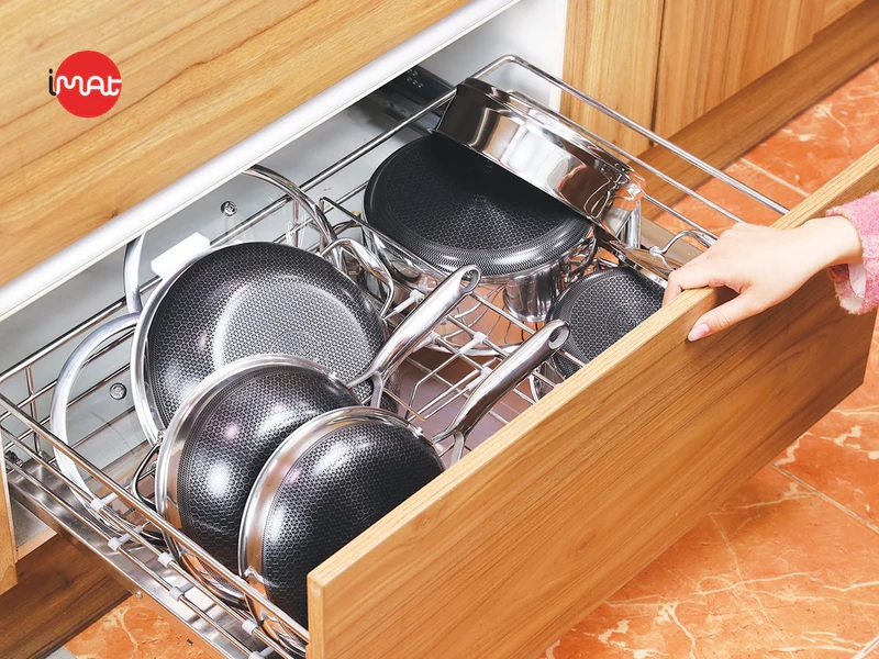 Bộ Nồi Chảo iMat Hybrid Lòng Xanh