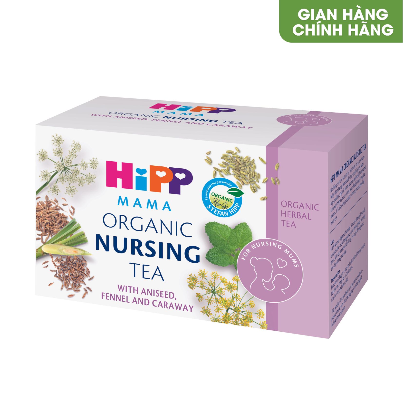 Combo 2 hộp Trà thảo mộc hữu cơ HiPP Mama dành cho mẹ cho con bú - giúp bồi bổ cơ thể, giải khát và lợi sữa