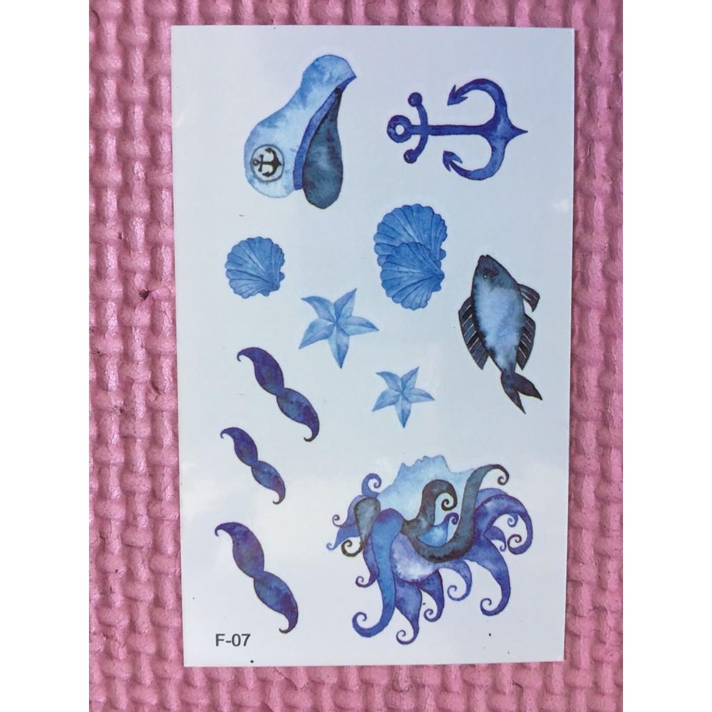 Combo 10 tấm xăm dán tatoo