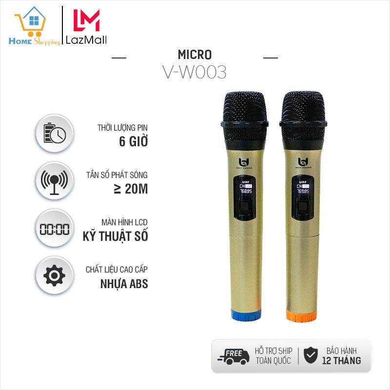 Micro karaoke không dây BEST SOUND W-003 Hàng Chính Hãng bảo hành 12 tháng