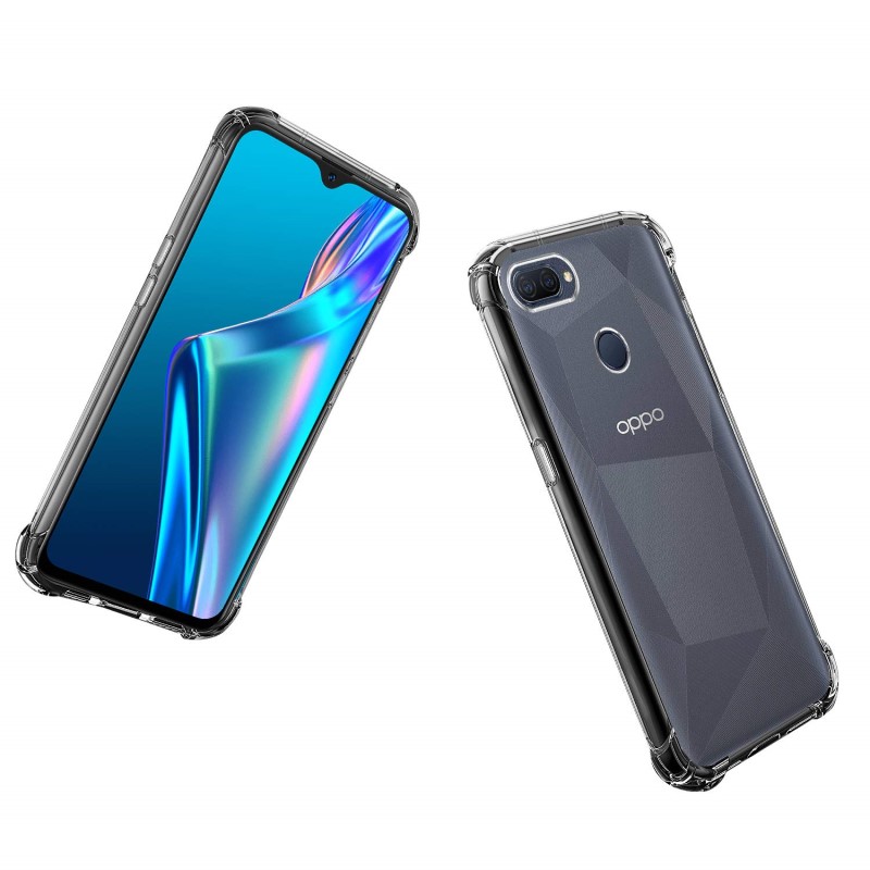 Ốp lưng cho Oppo A1k A3s A5s A7 A9 A12 A16k A17k A31 A37 A39 A52 A53 A54 A55 A57 A71 A73 A74 A76 A77 A83 A91 A92 A94 A96 5G 4G trong suốt chống sốc bật led phát sáng