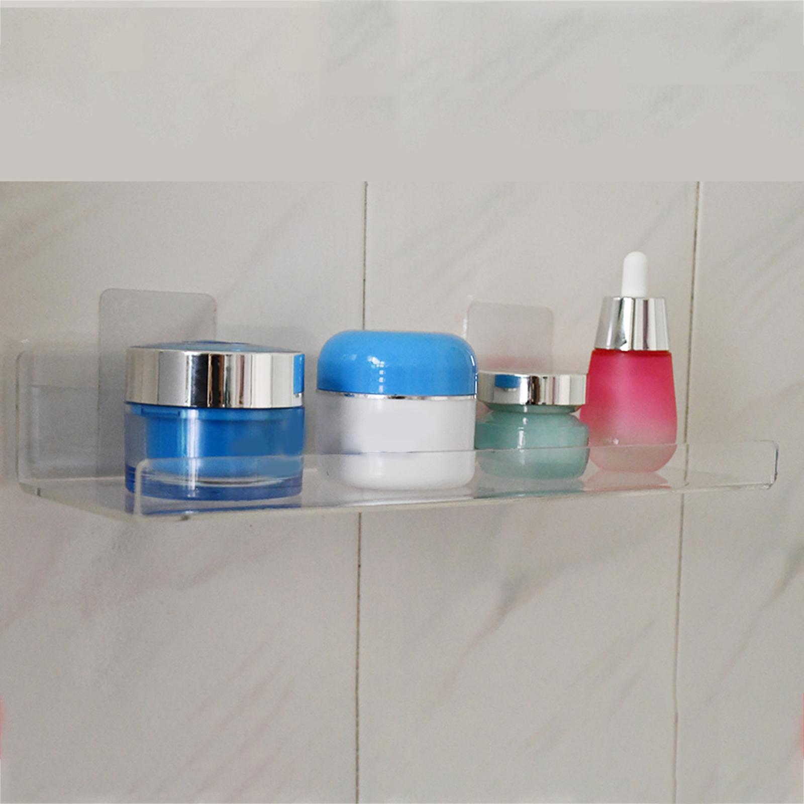 Acrylic Floating Wall Shelf Sturdy Clear for Hallway Kitchen Bathroom
