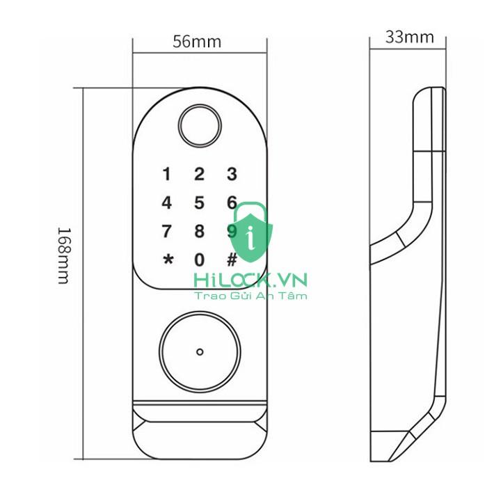 Khóa cửa vân tay APP TTLOCK, TUYA Tiếng Việt: từ xa bằng điện thoại, vân tay, mã số, thẻ từ, 2 mặt vân