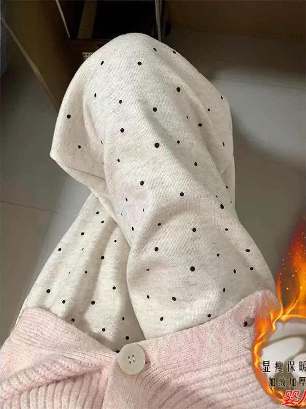 Quần suông ống rộng ống đứng chấm bi phong cách Hàn Quốc từ 40-60kg dành cho nữ