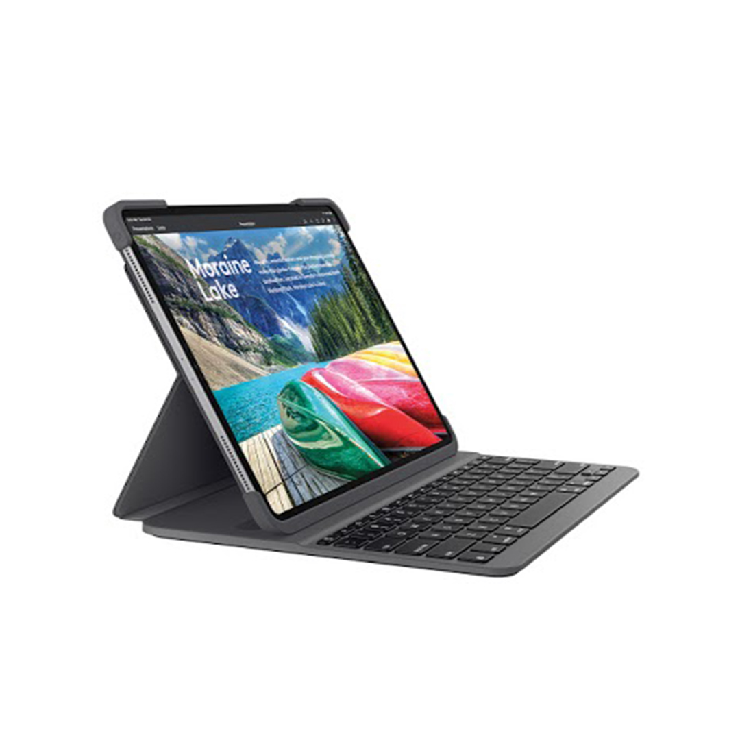 Hình ảnh Bao da kèm bàn phím Logitech Slim Folio dành cho iPad Pro 11 | 12.9 inch (2018) - kết nối Bluetooth, pin 3 tháng/lần sạc - Hàng chính hãng