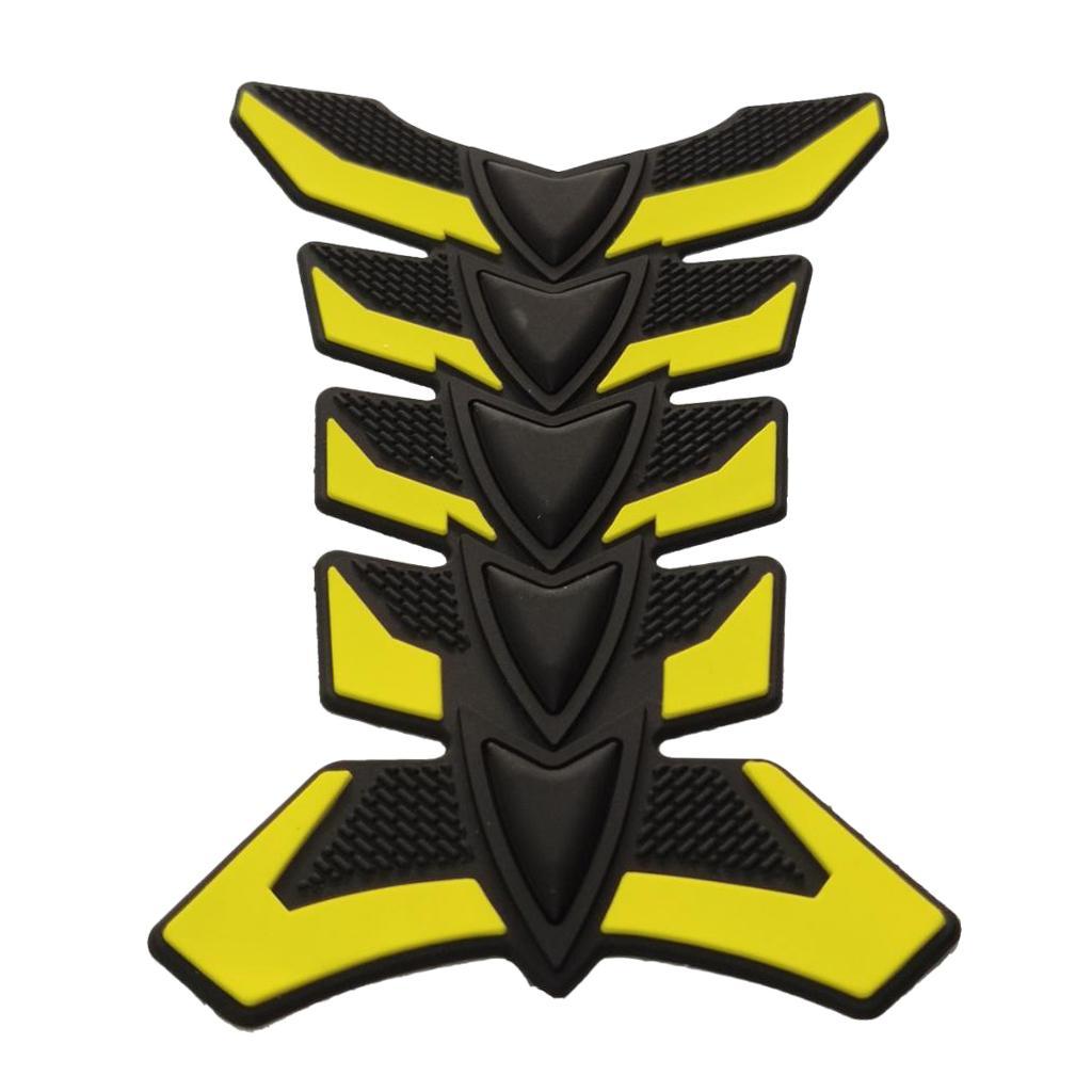 Universal Yellow Motorcycle 3D Rubber Fuel Gas Tank Decal Sticker