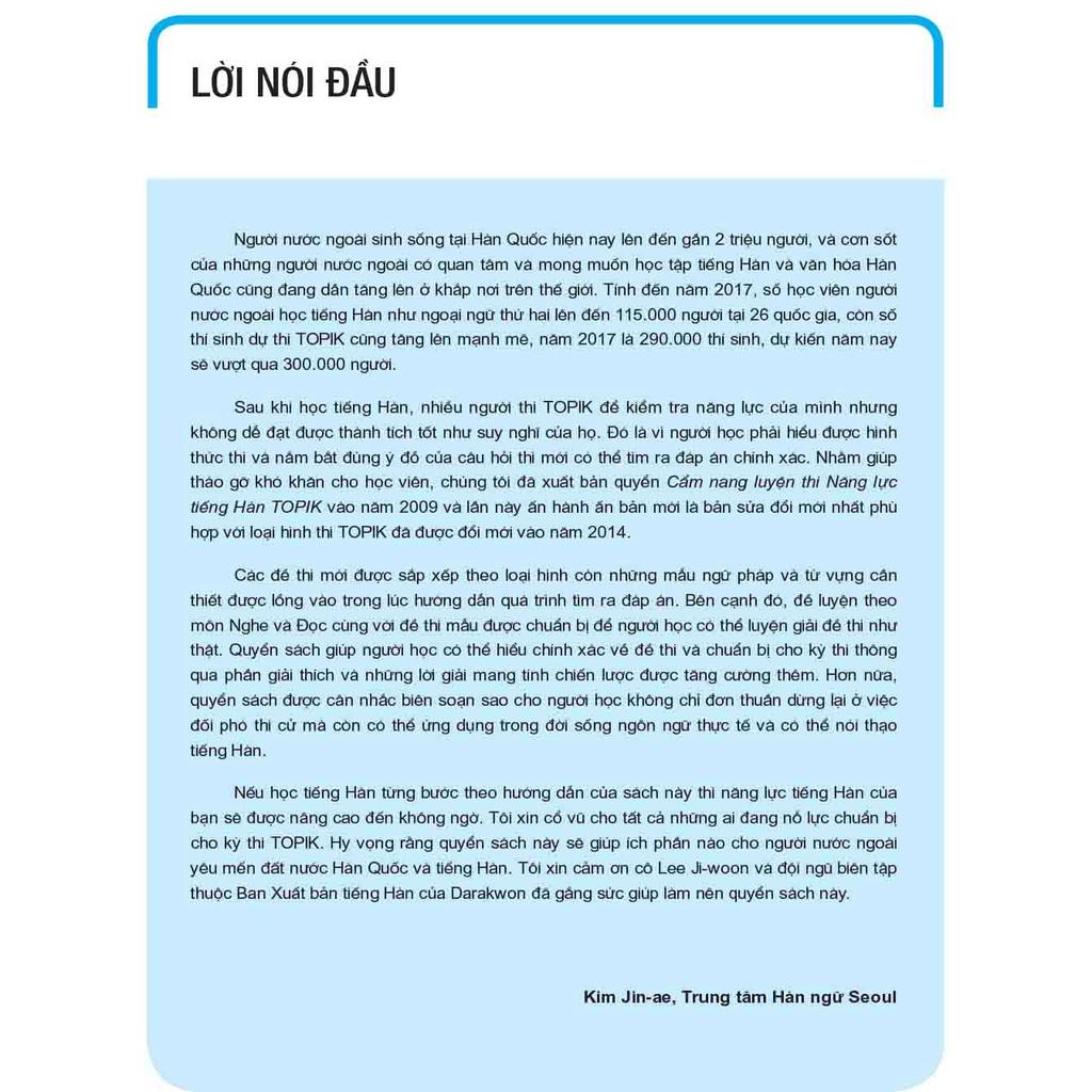 Cẩm Nang Luyện Thi Năng Lực Tiếng Hàn TOPIK I Bản Quyền