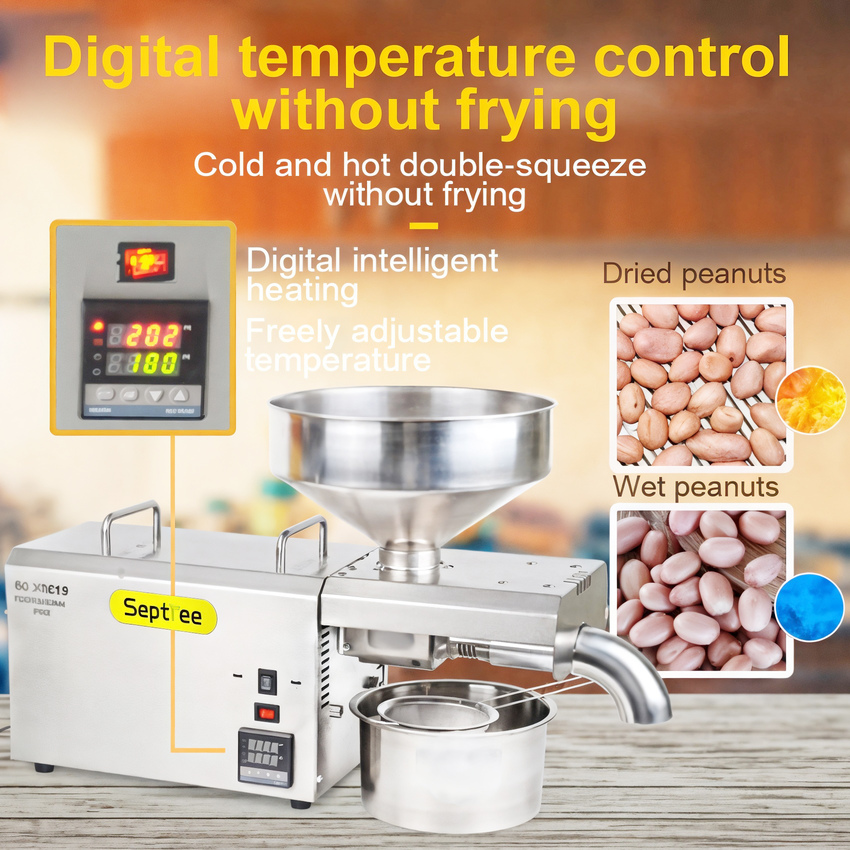 Máy ép dầu ăn thực vật chuyên nghiệp Nóng và Lạnh thương hiệu Mỹ Septree S8 - Công suất 1450W - Hàng nhập khẩu
