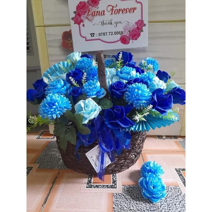 Chùm cúc pingpong 9 bông- hoa lụa