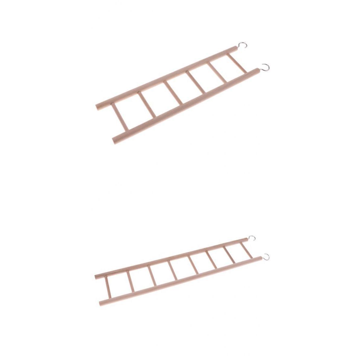 2xBird Toy Wooden Ladder 8 & 6 Step for Parrot Budgie Chinchilla Stand Perch